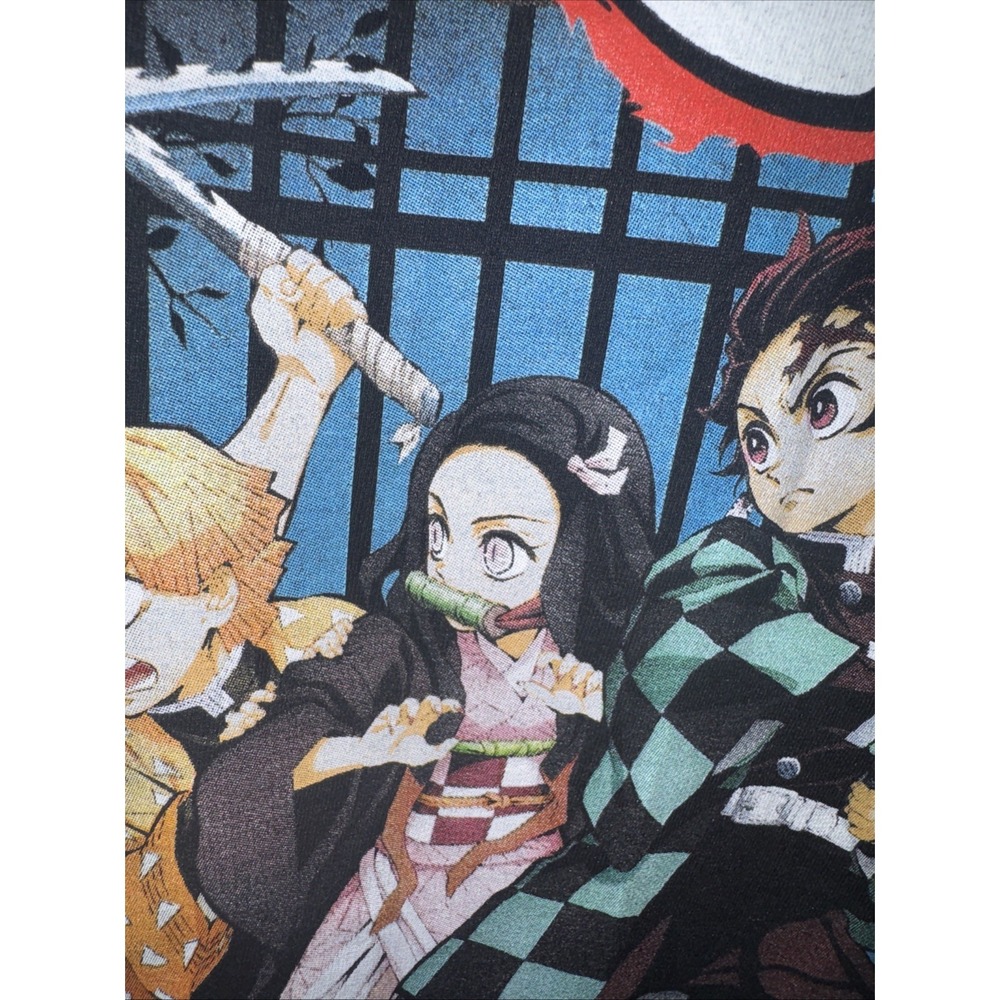 Demon Slayer T-Shirt 2XL Black Anime Kimetsu No Yaiba Graphic Tee Aniplex Men's - Picture 8 of 14